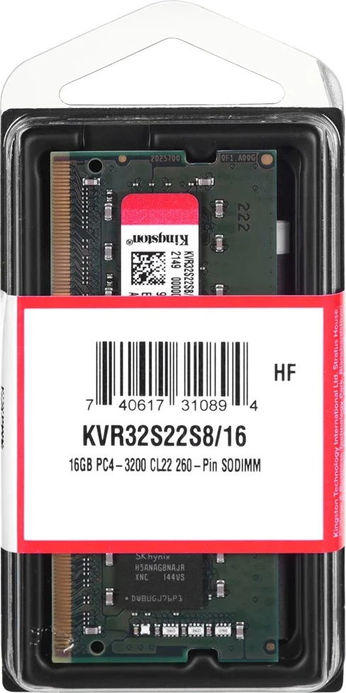 RAM Memorje Kingston KVR32S22S8/16, 16 GB DDR4 3200 MHz