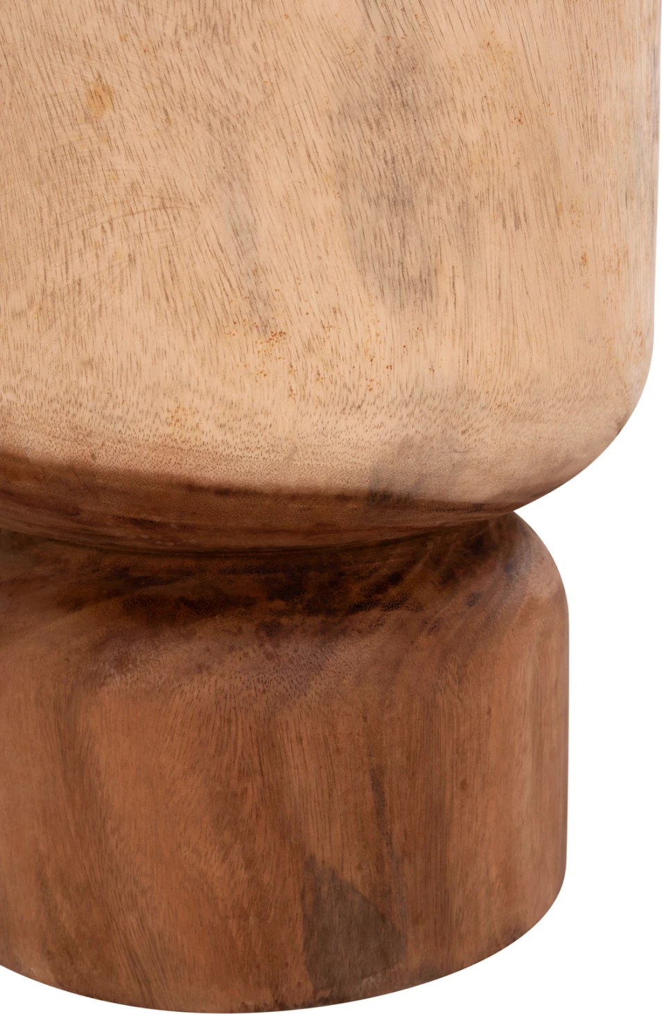 Stool i rrumbullakët FEBRYD, dru suar natyral, FH18233.11, 35x45cm