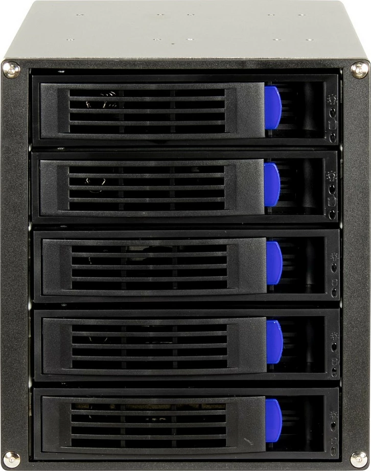 Rack ndërrues për hard disk Inter-Tech ST-5255, 5-bay, për 3x 5.25" bay, e zezë
