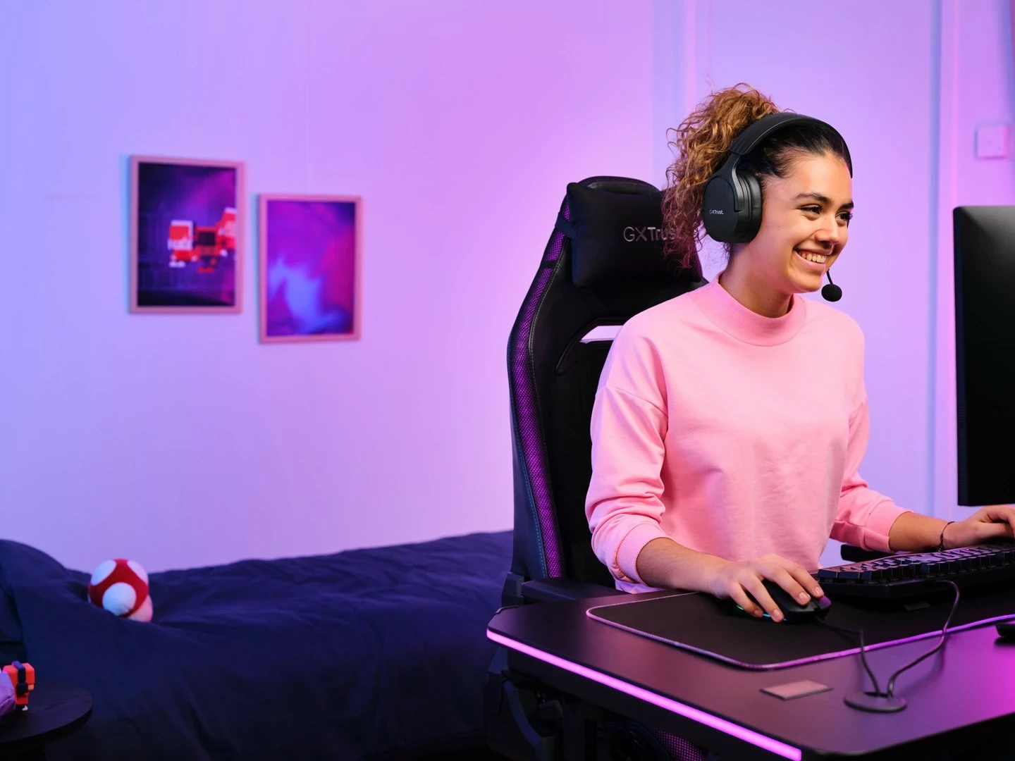 Headset Trust GXT 491 Fayzo, Gaming, USB Type-C, Bluetooth, Black