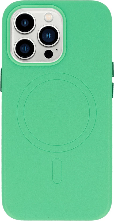 Mbështjellës ONASI Leather Silicone MagSafe për iPhone 14, mint