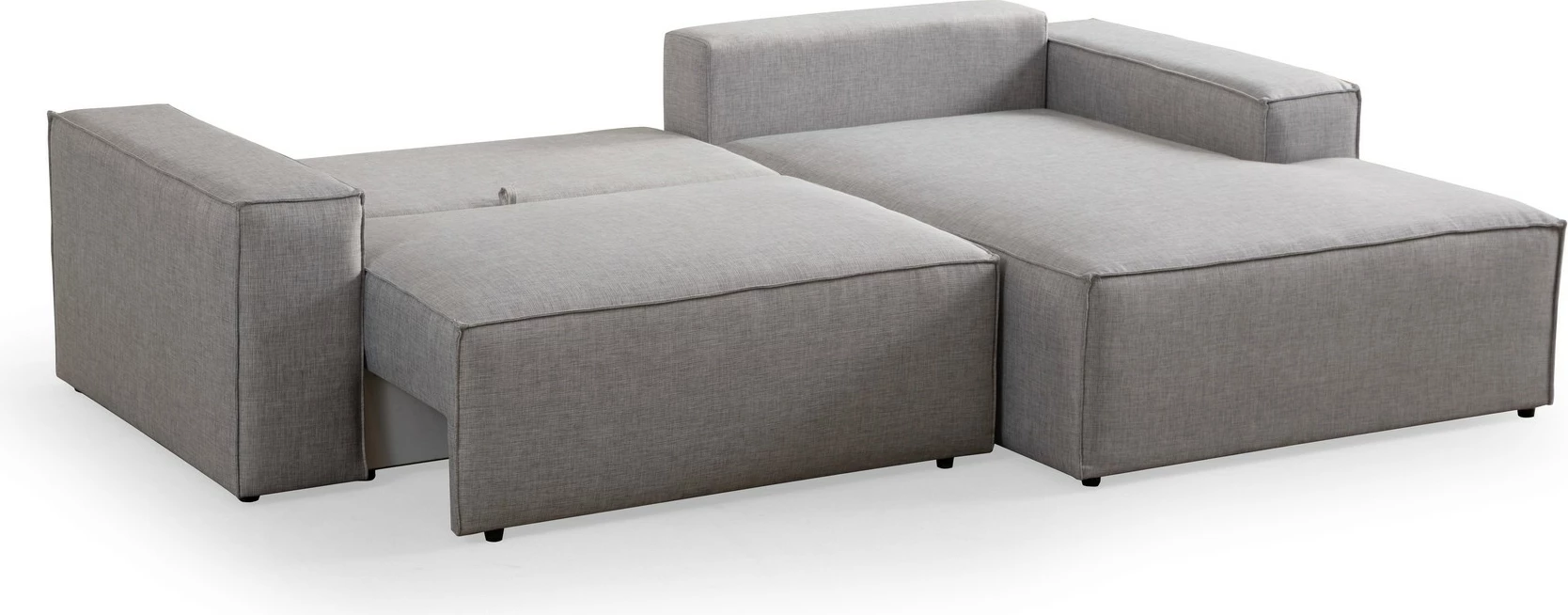 Kënd-sofë krevate Atelier del Sofa, Pırlo kënd i djathtë, gri e çelët