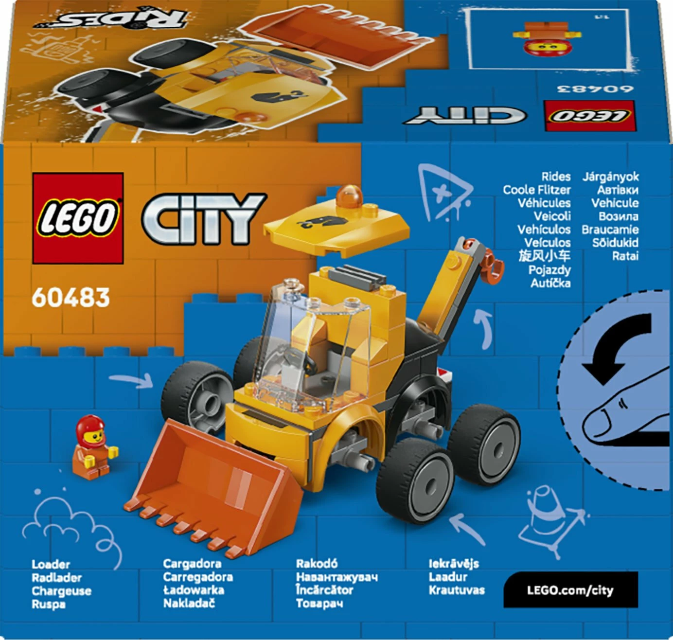 Set LEGO City Vehicles Wheel Loader 60483, 61 copë, për 5+ vjeç