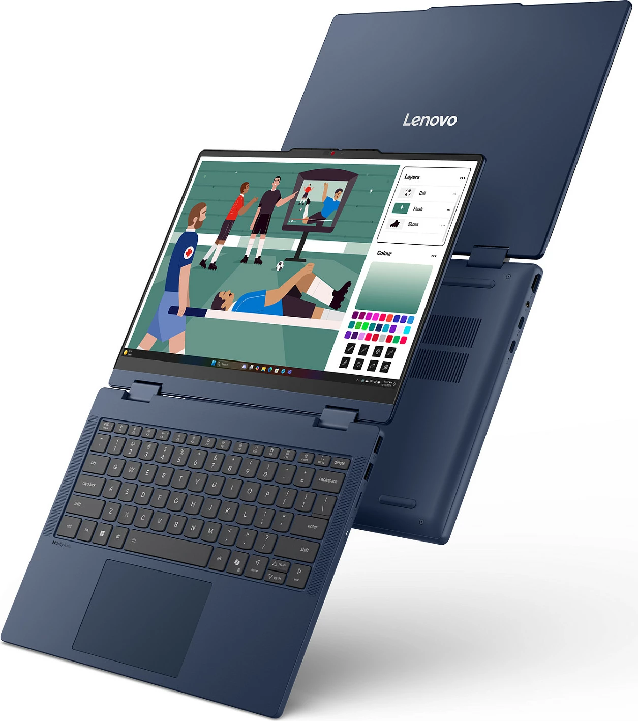 Laptop 2-në-1 Lenovo IdeaPad 5i 14IPH11, Intel Core Ultra 5 322, 16GB RAM Memorje, 512GB SSD, 14" Touch, Windows 11 Home, Cosmic Blue