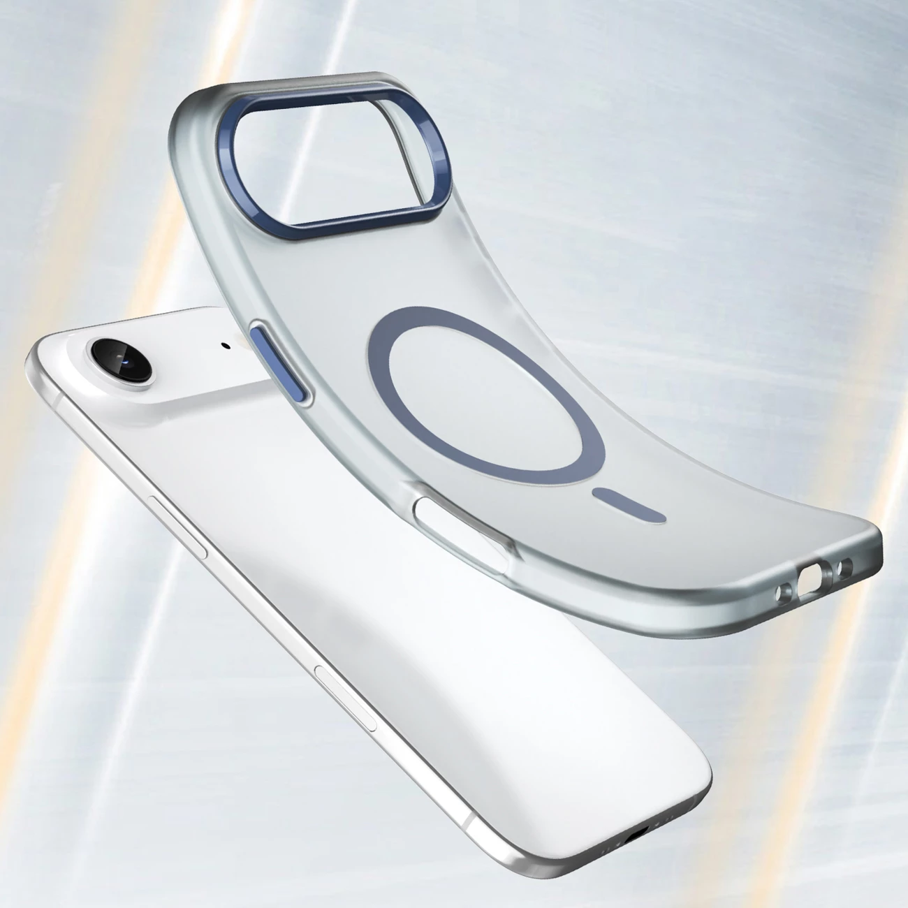 Mbështjellës Hurtel për iPhone 17 Air, MagSafe, TPU/PC, Blu mat