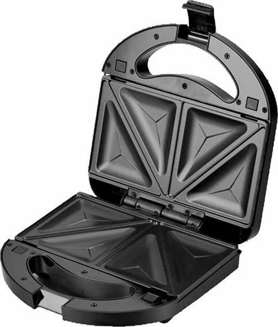 Toster 3-në-1 Adler MS 3045, 1000 W, me 3 pllaka ndërruese (sanduiç/waffle/grill), i zi