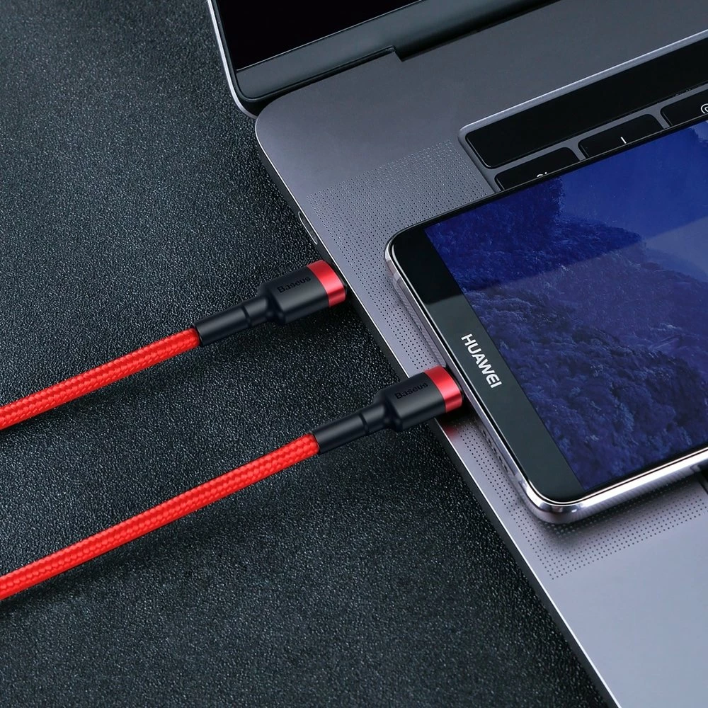Kabllo USB-C në USB-C Baseus CATKLF-GG1, 1m, 60W, E zezë/Gri