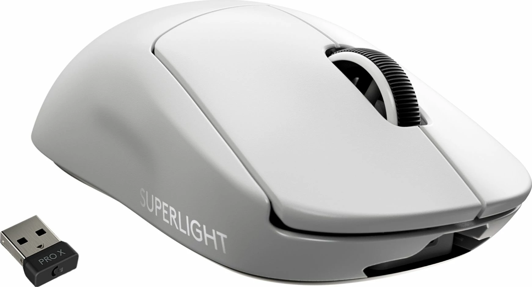 Maus Logitech G Pro X Superlight 910-005942 HERO 25K, 25600 DPI, Wireless 2.4GHz, 63 g, 5 butona, E bardhë