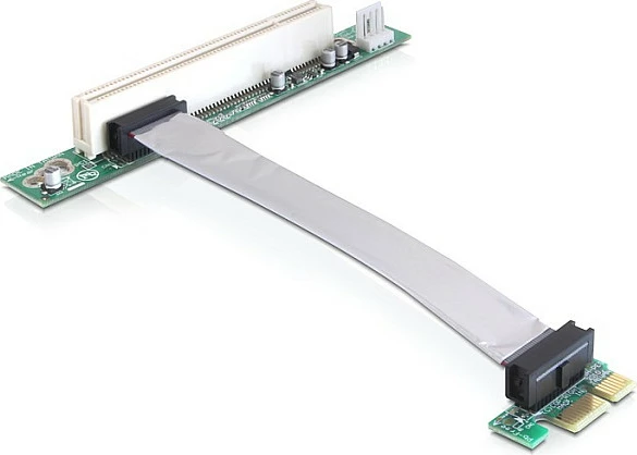 Adapter riser PCIe x1 në PCI 32-bit DeLOCK 41857, kabllo fleksibël