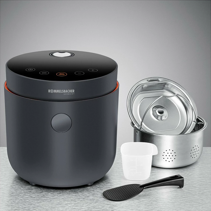 Rice cooker Rommelsbacher MRK 500, 2L, Touch/LED, 500W, Low Carb, Graphite