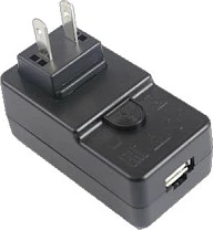 Adapter rryme Zebra, 100-240V, prizë Type G (UK), i zi
