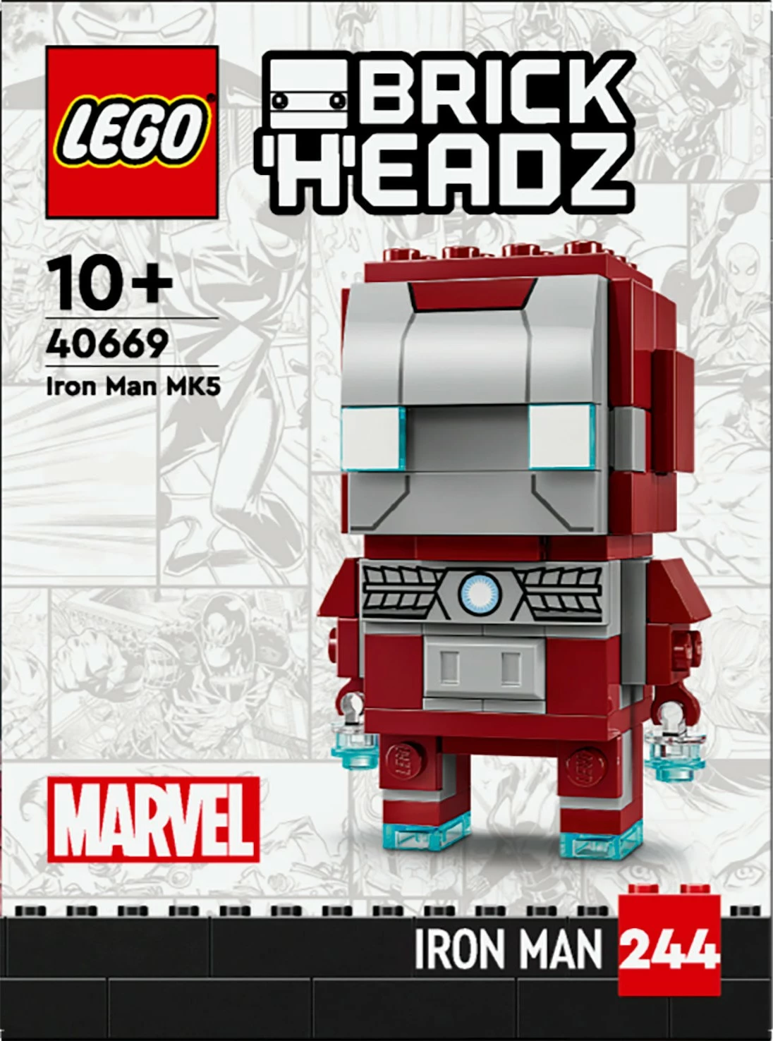 Set ndërtimi LEGO BrickHeadz Iron Man MK5, 101 pjesë, shumëngjyrësh
