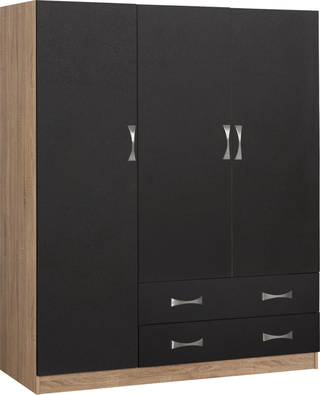 Dollap 3 dyer Carly FH384.04 me 2 sirtarë Sonama-Gri 150x55x180cm