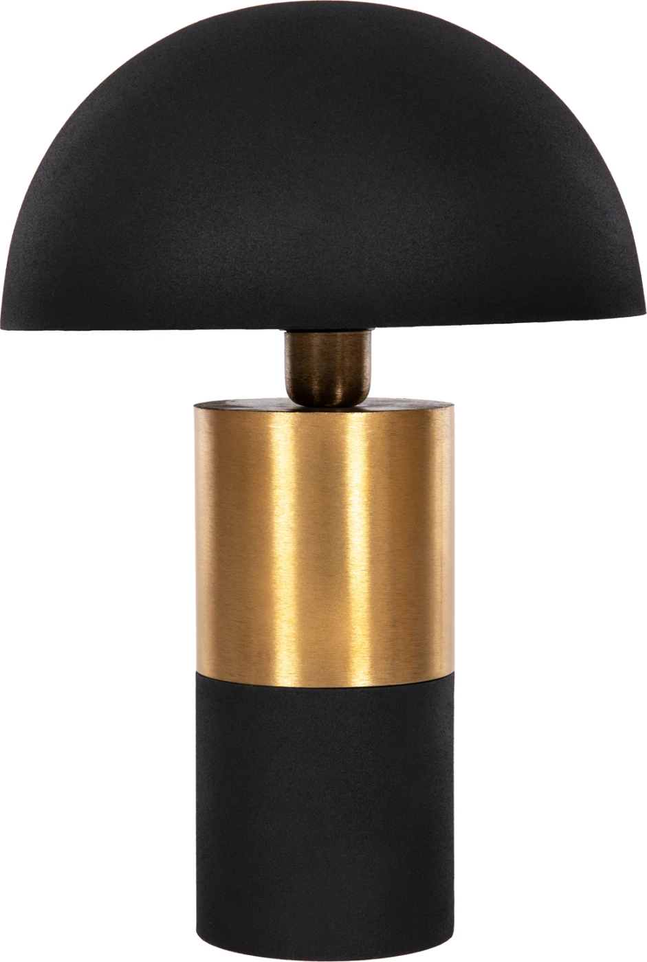 Llambë tavoline Pune, metalike, ngjyrë zezë-ari, Φ31x44H cm