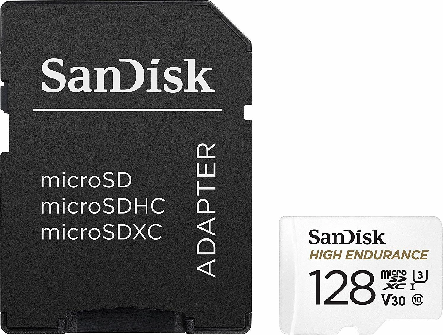 Kartelë memorje microSDXC SanDisk High Endurance SDSQQNR-128G-GN6IA 128GB Class 10 UHS-I/U3 V30 me adapter 3