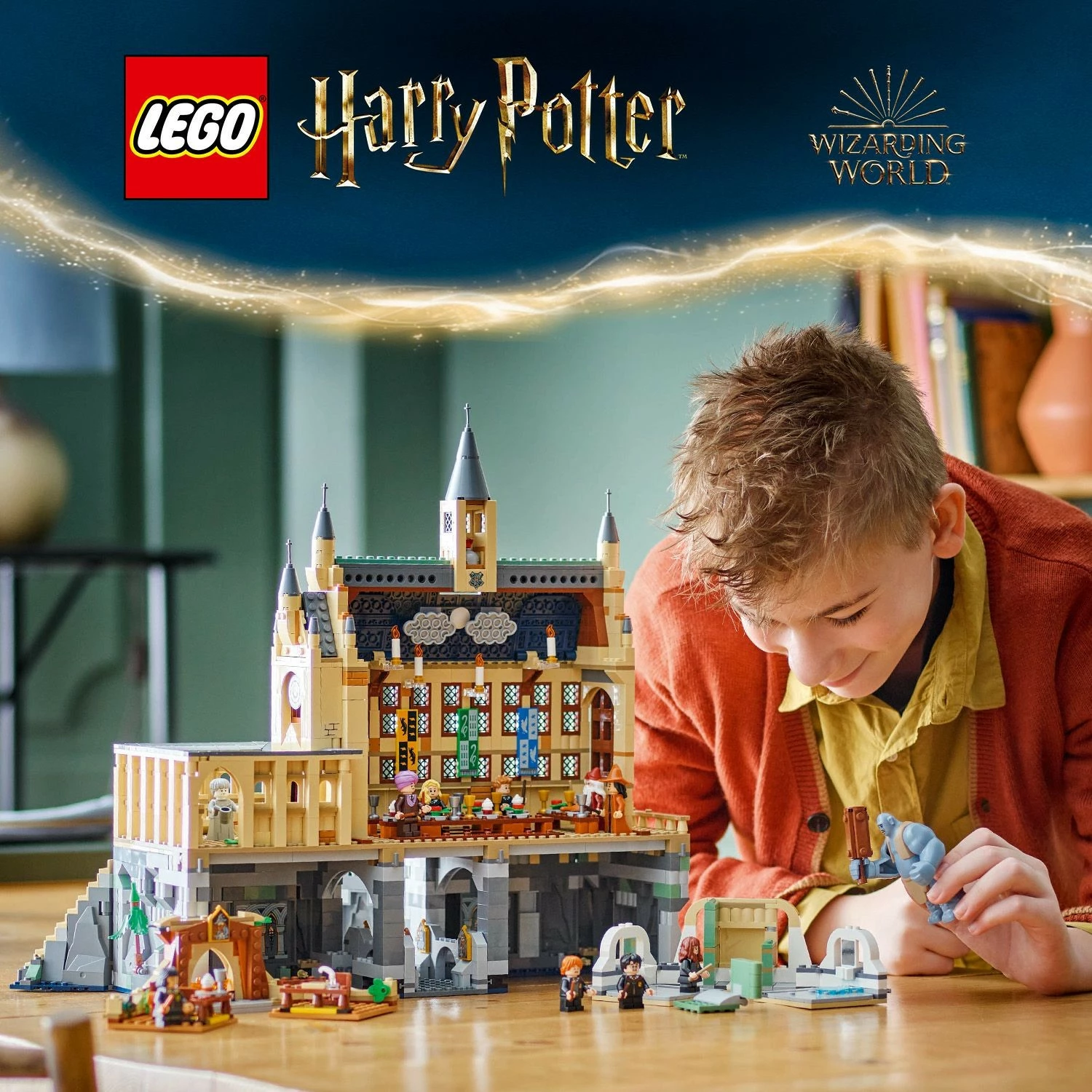 Set ndërtimi LEGO Hogwarts™ Castle: The Great Hall, 1732 pjesë, plastikë, 2.92 kg