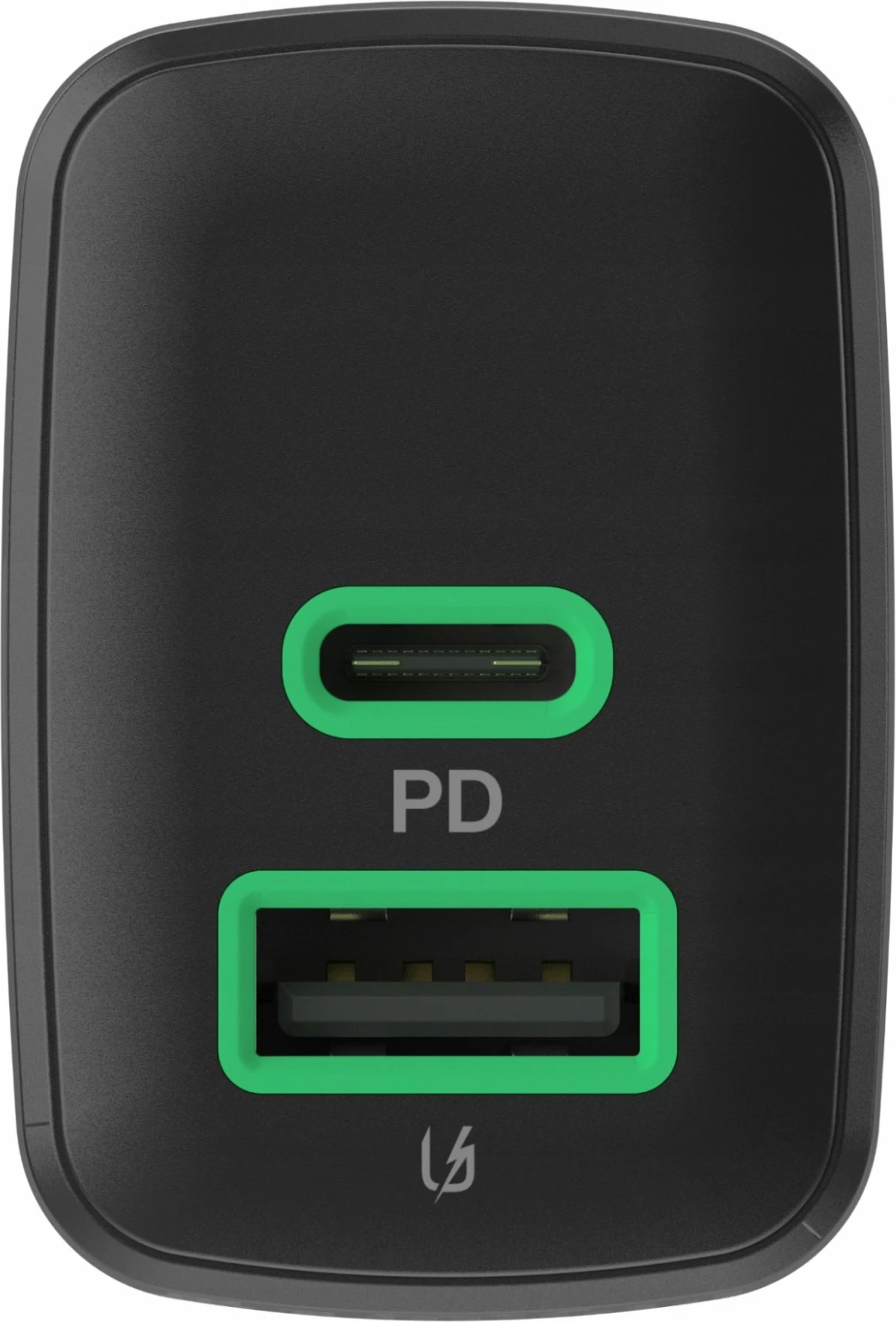 Karikues rrjeti Green Cell PowerSource Duo30 CHARB-GC-30AC-B 30W, 1x USB-A/1x USB-C, PD 3A, i zi