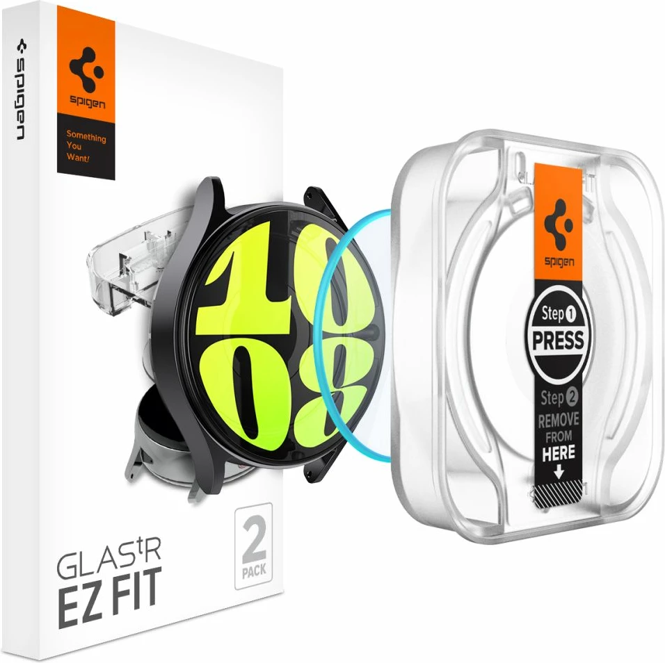 Xham i temperuar Spigen Glas.tR EZ Fit për Samsung Galaxy Watch 7, 40 mm, 2 copë