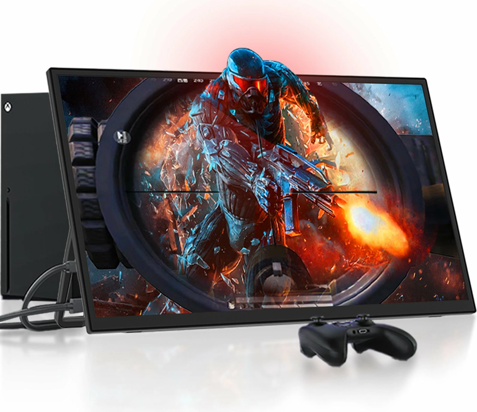 Monitor portativ Zeuslap Z18S 18.5" IPS Full HD 100Hz, i zi, set me karikues + kabllo HDMI + 2x USB-C