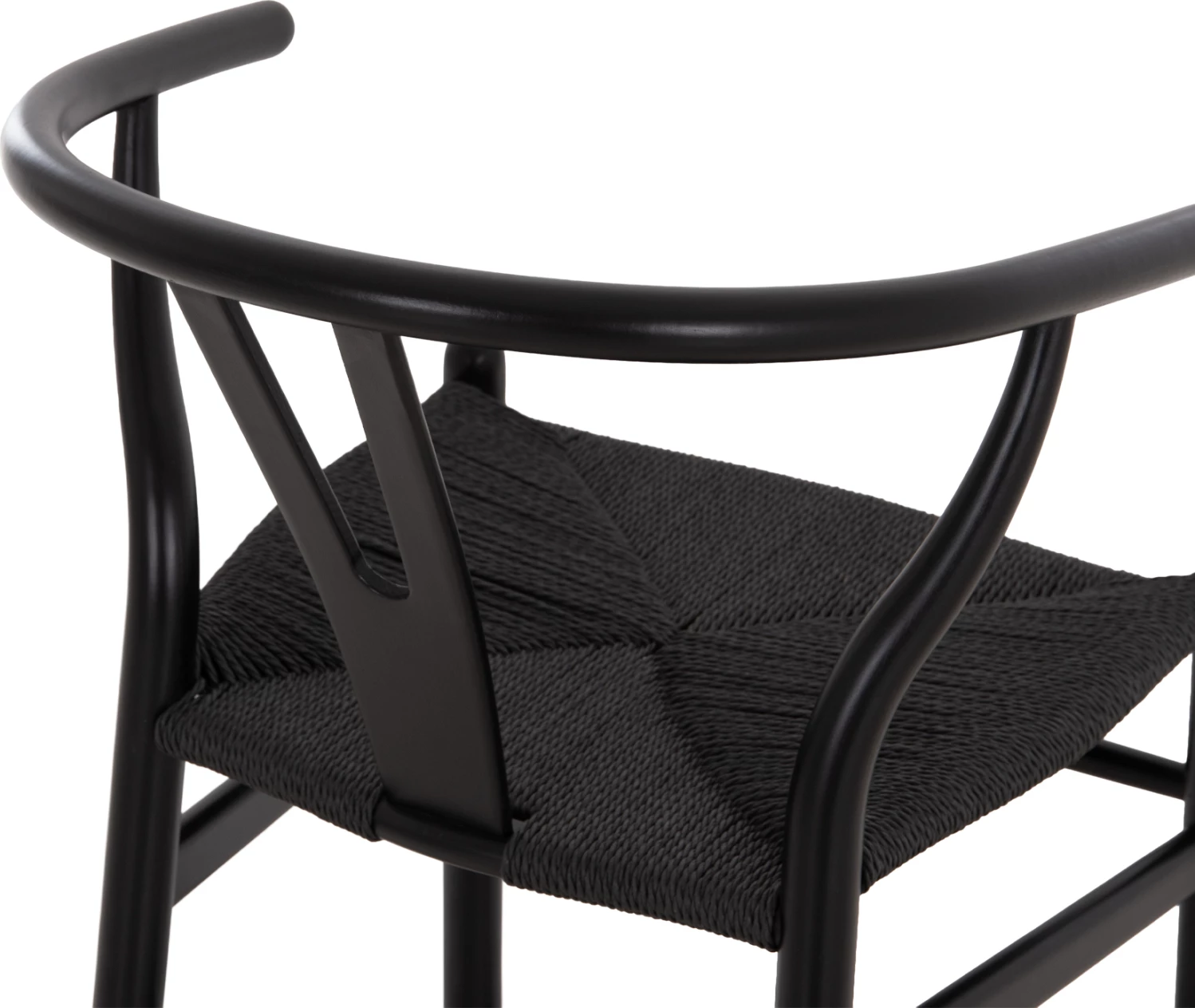 Karrige për bar BRAVE, shpinë wishbone, dru ahu, e zezë, FH9405.04, 48x53x100cm