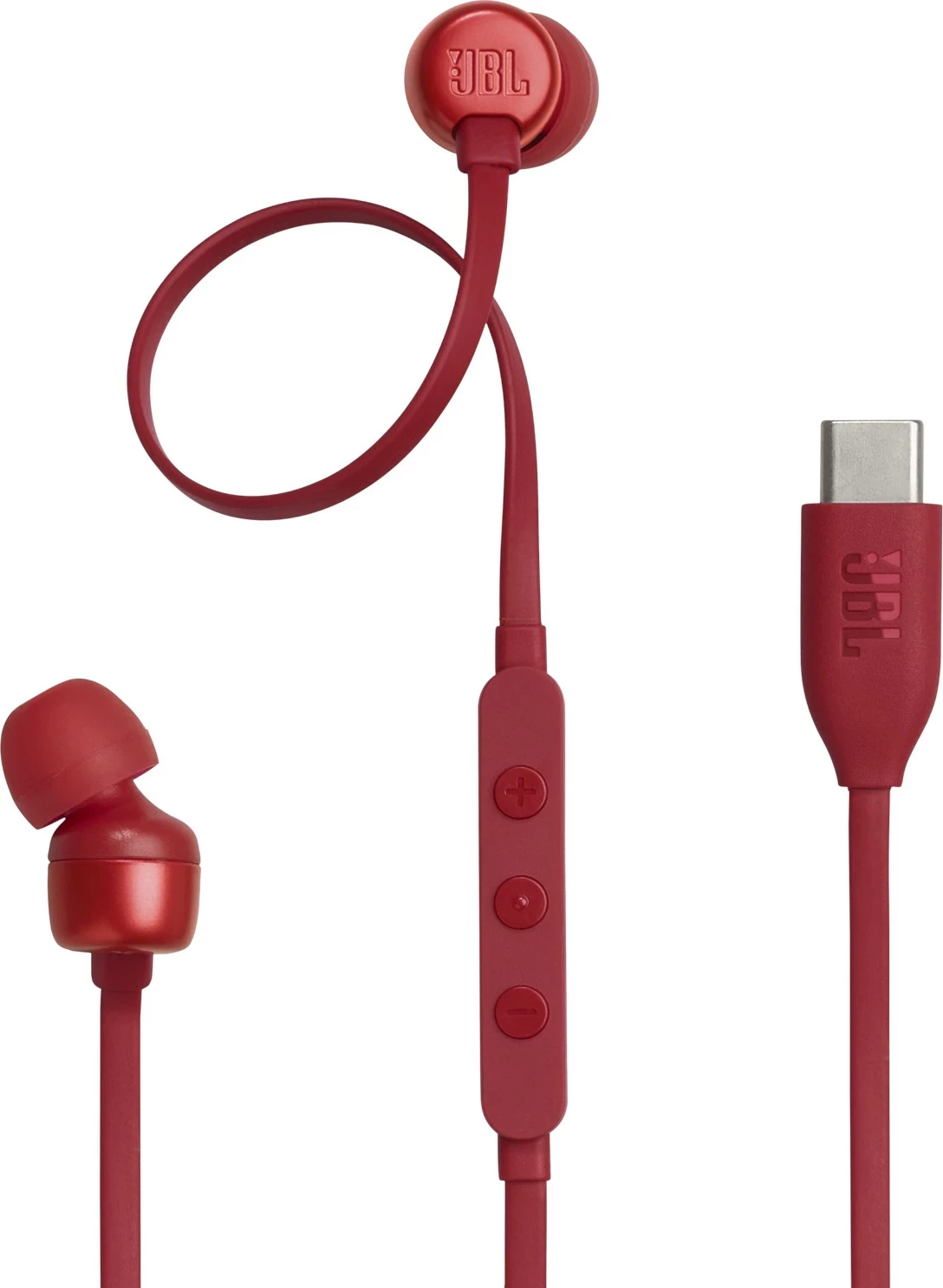 Kufje JBL Tune 310C USB-C me mikrofon, të kuqe