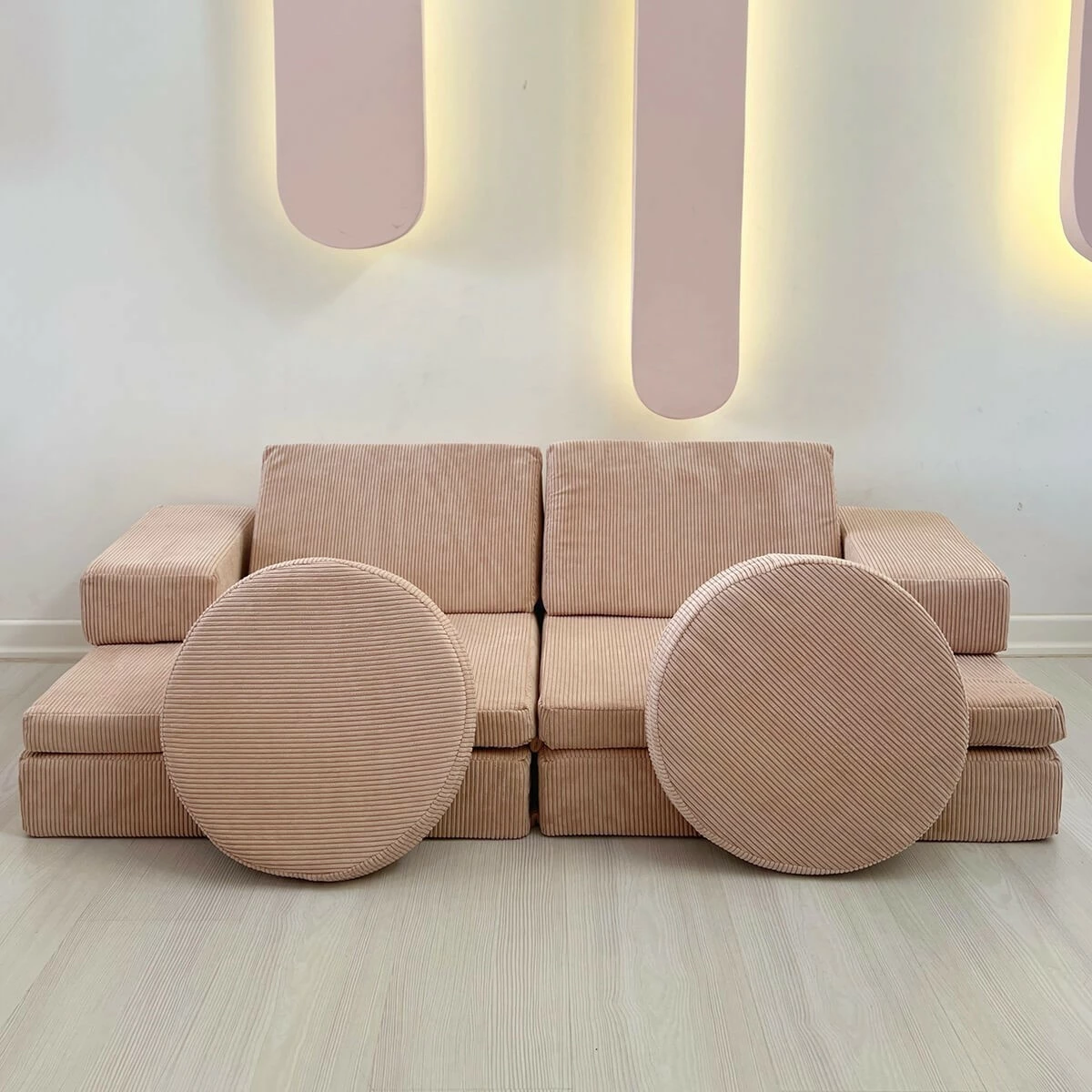 Divan-krevat dy vendësh Atelier del Sofa, Puzzle, rozë