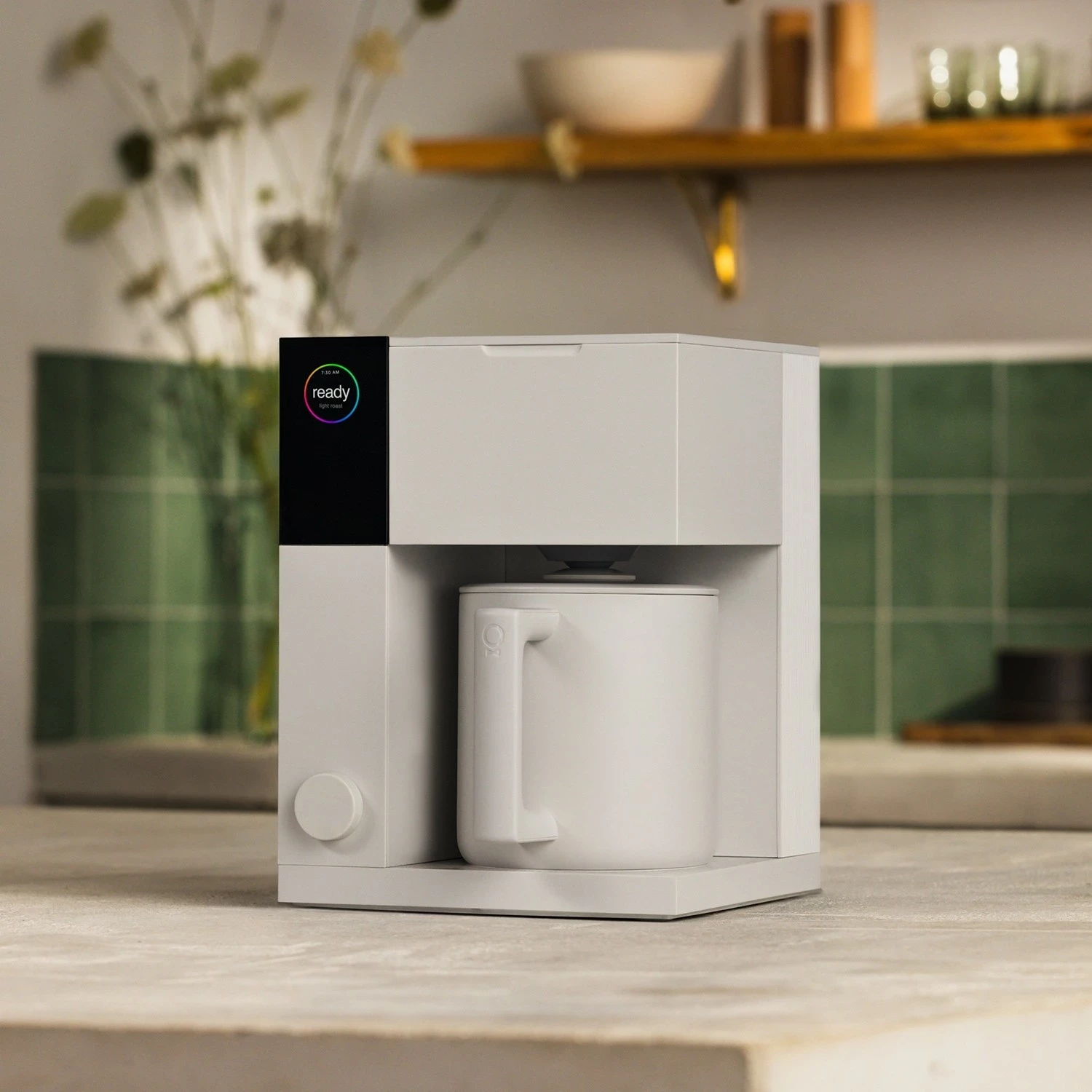Aparat kafeje drip Fellow Aiden, 10 filxhana, Wi-Fi, ekran ngjyrë, i bardhë mat