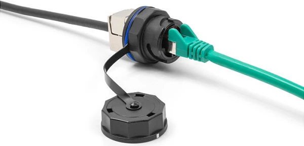 Kapak mbrojtës DeLOCK për konektor RJ45 67047/67048, IP68, i zi