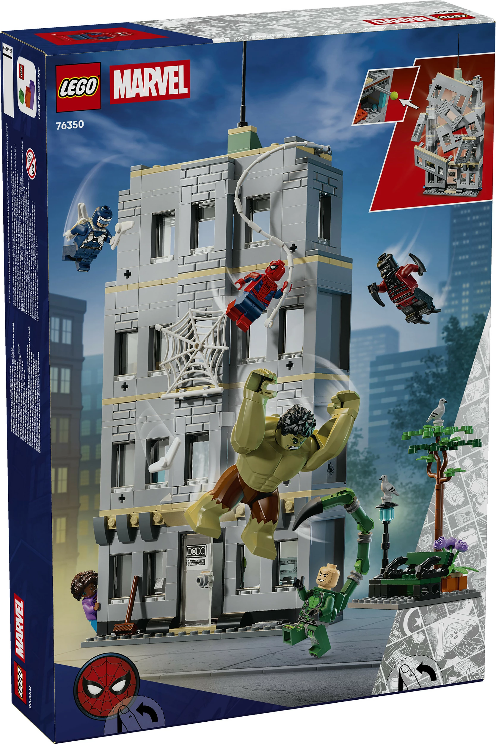 Set ndërtimi LEGO Marvel 76350 Spider-Man vs Hulk, 534 pjesë, multikolor