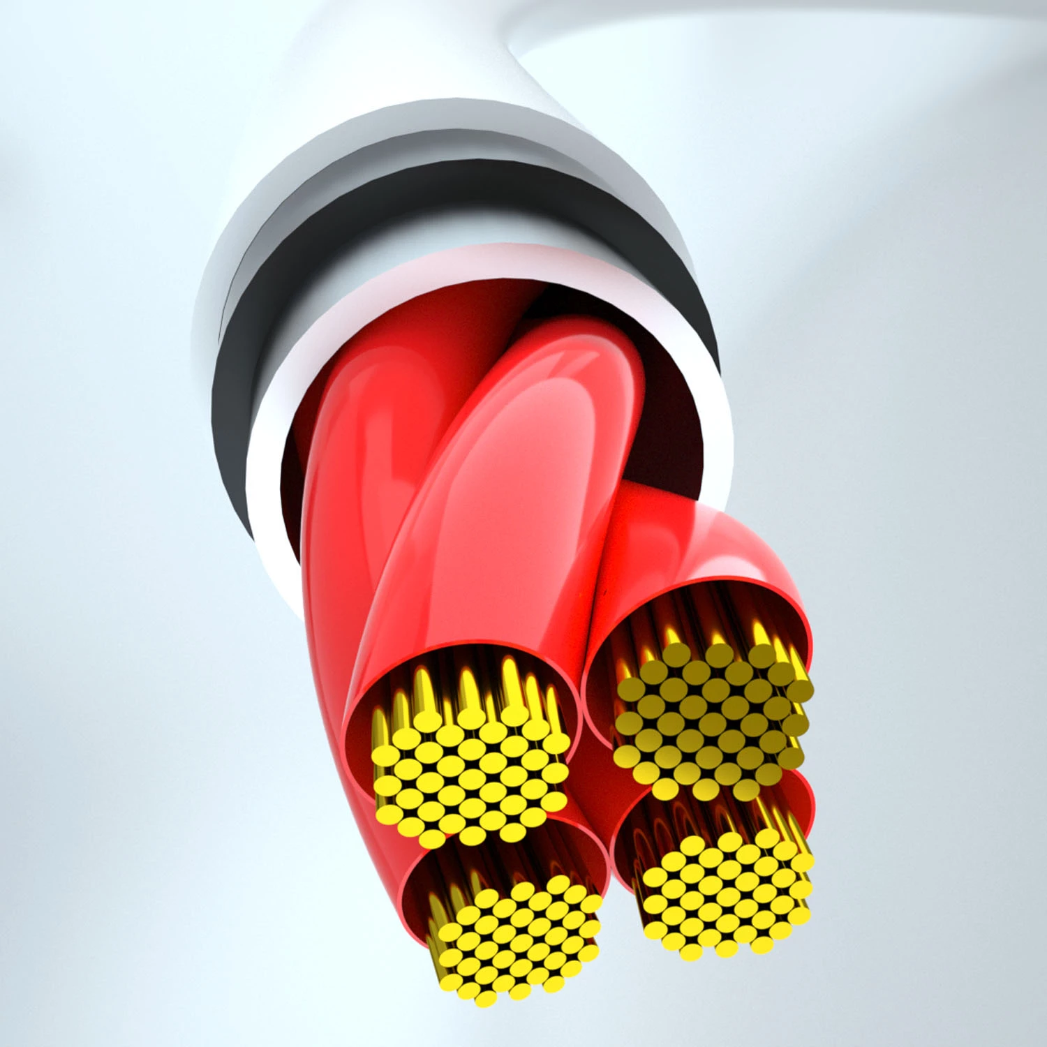 Kabllo USB Dudao L8AW 3-në-1, 1.2m, 6A, e bardhë