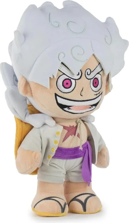 Lodër pelushi Barrado One Piece Luffy Gear 5 34 cm, multicolor