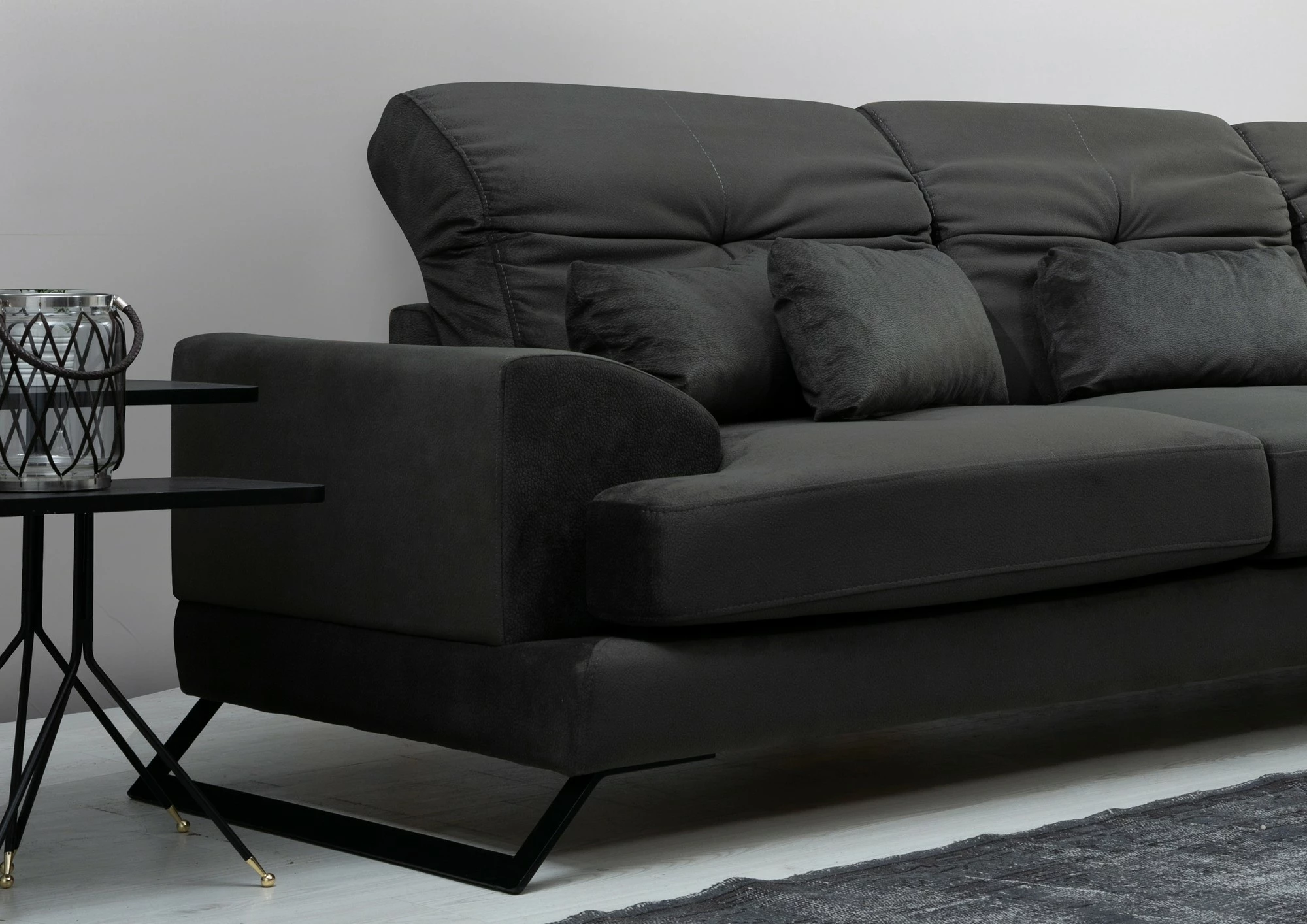 Kënd-sofë Atelier del Sofa, Frido kënd i djathtë (L3+Chl), anthracite