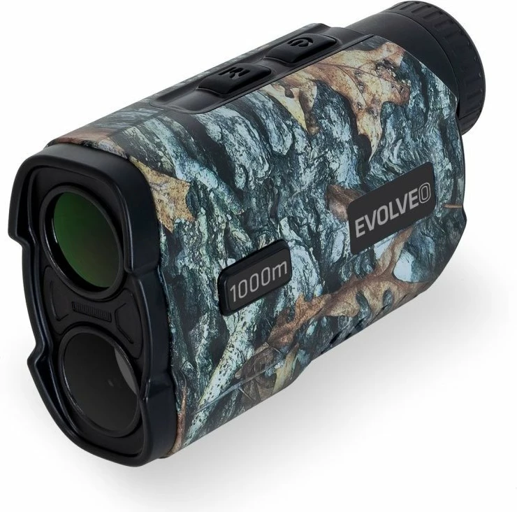 Distancmatës me lazer Evolveo Range Finder 1K 1000 m, 7x, USB-C, IP54, matje këndi/lartësie/shpejtësie, kamuflazh