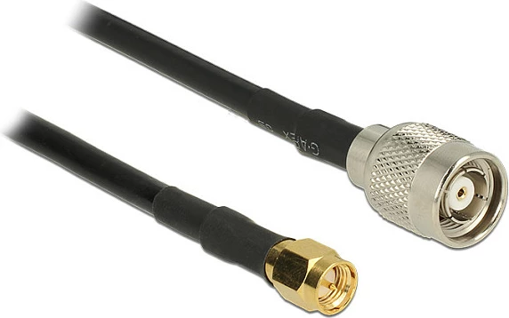 Kabllo antene DeLOCK 89514, RG-58 C/U, 2.5 m, RP-TNC mashkull në SMA femër, e zezë