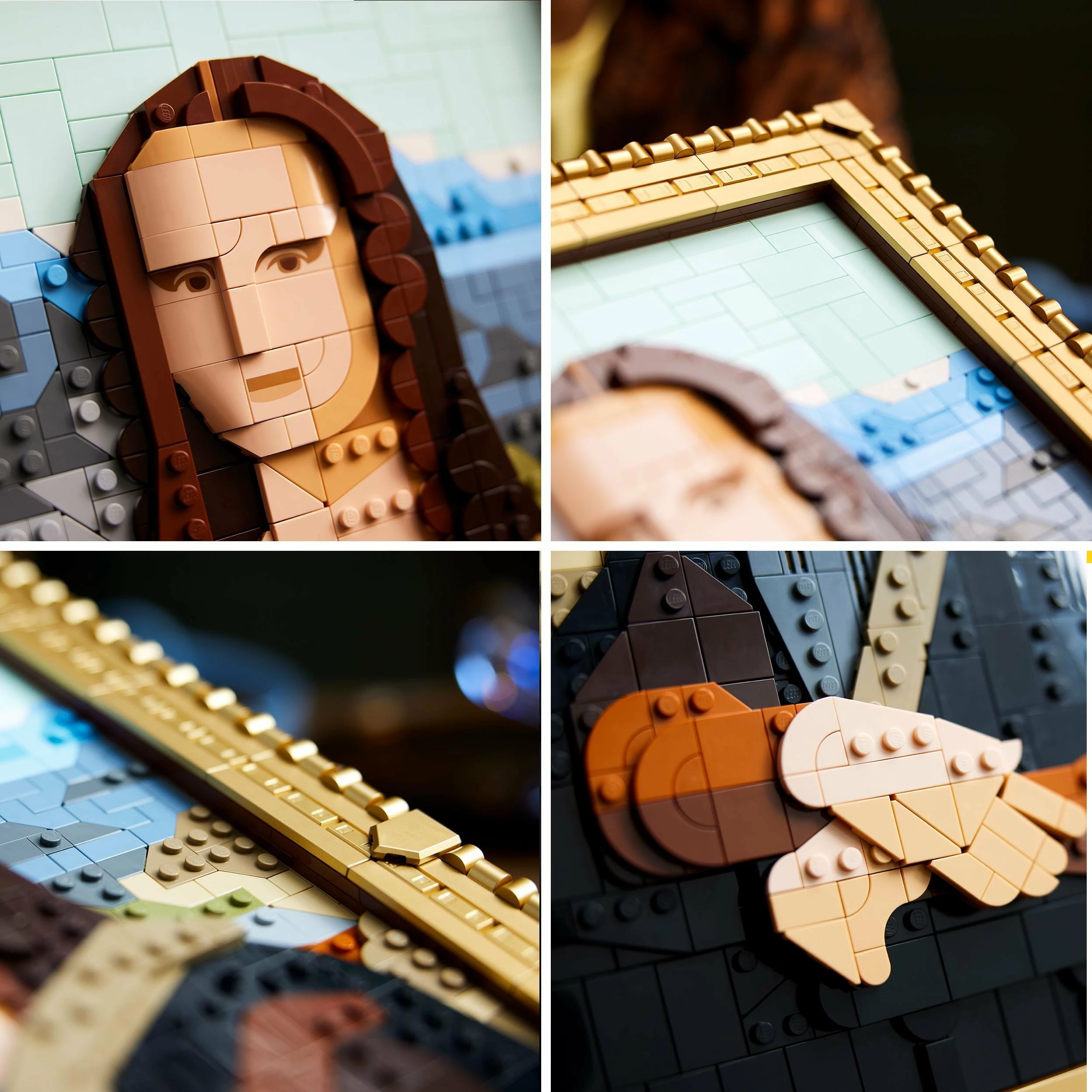 Set LEGO Art Mona Lisa 31213, 1503 pjesë, kornizë e artë