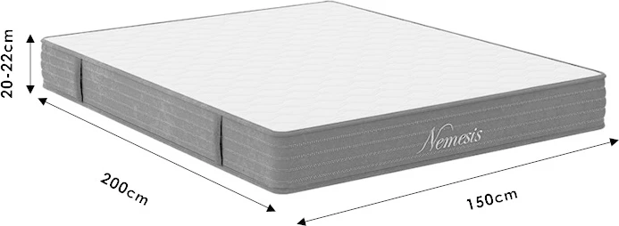 Dyshek Nemesis me susta xhepi, paketim rrotull, të dy anët, 20-22cm, 150x200cm