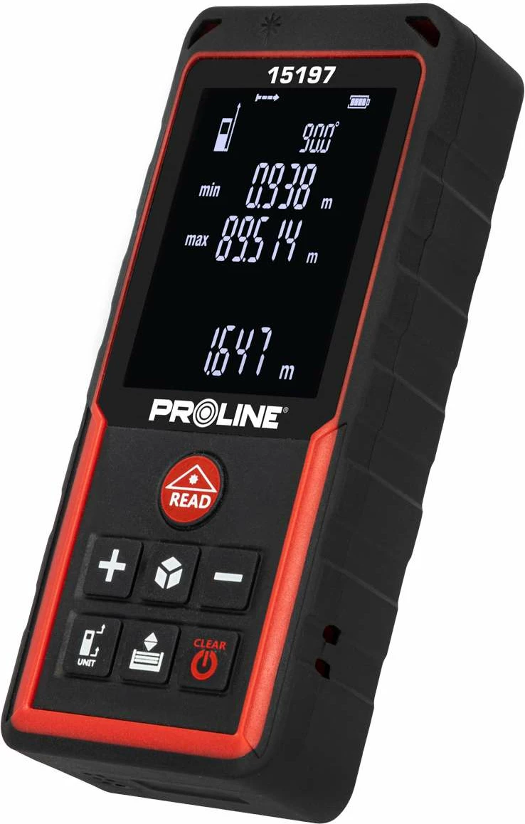 Matës distance me lazer PROLINE 15197 50 m, i zi/kuq
