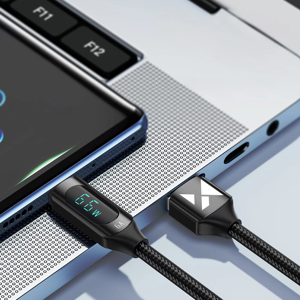 Kabllo USB-A në USB-C Wozinsky WUACC2, 2m, 66W, 6A, e zezë