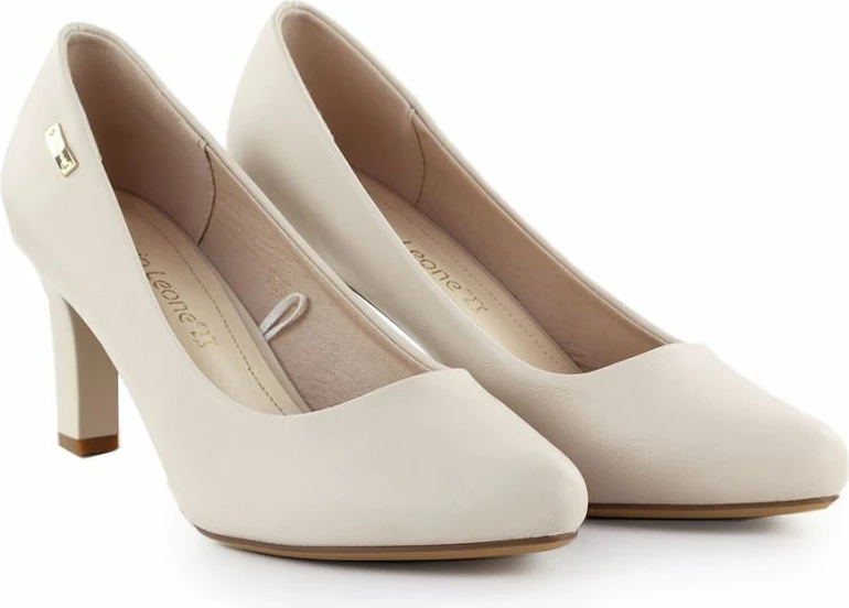 Këpucë me taka për femra Leone, nude