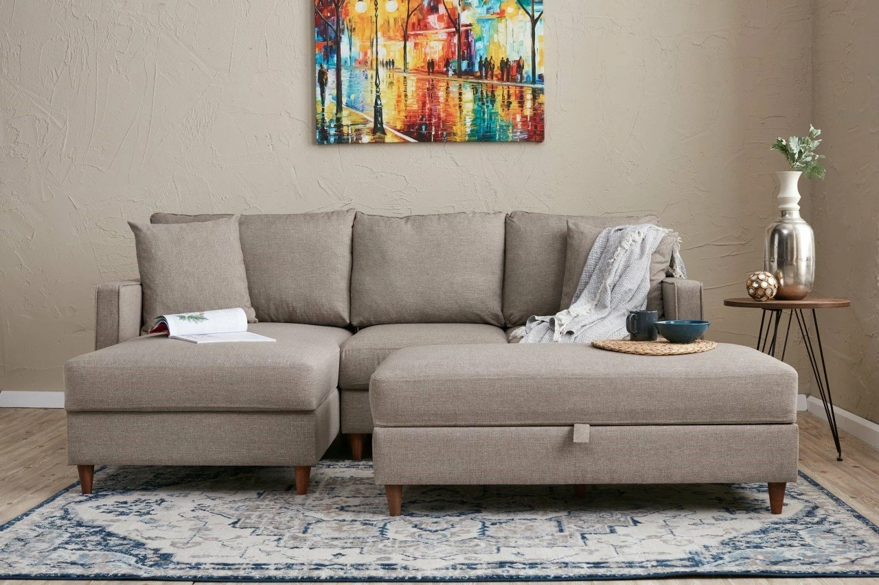 Këndare Eva, ngjyrë krem, Atelier del Sofa, kënd i majtë