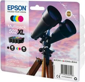 Kartush boje, Epson 502XL (C13T02W64010), kapacitet i lartë XL, origjinal, CMYK 4‑ngjyra, multipack