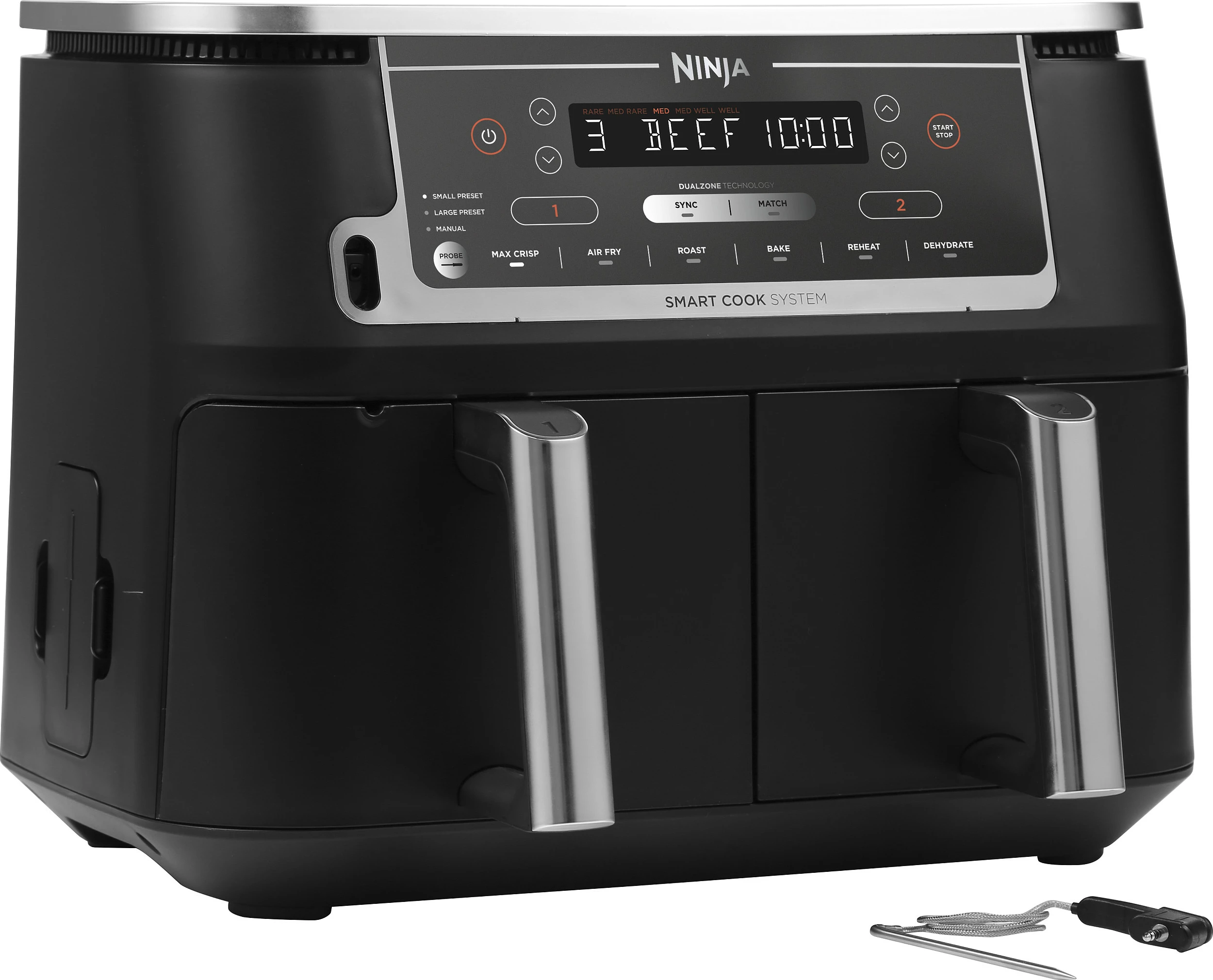 Furrë me ajër të nxehtë Ninja AF451EU, 9.5L, Touch, LED, e zezë