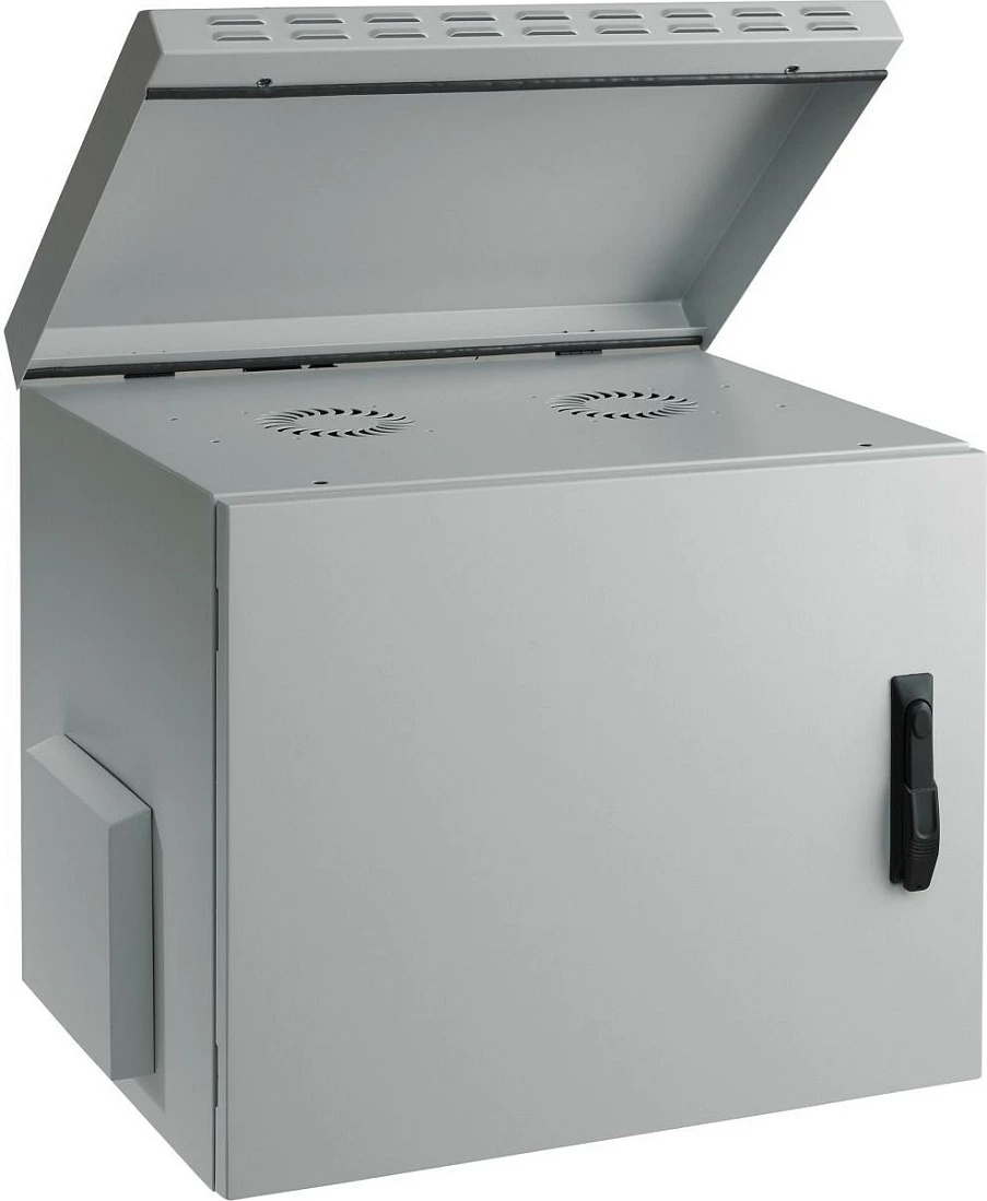 Kabinet muri 19" EFB Elektronik 691712IP55.2G, 12U, IP55, thellësi 600mm, derë xhami, RAL7035 gri