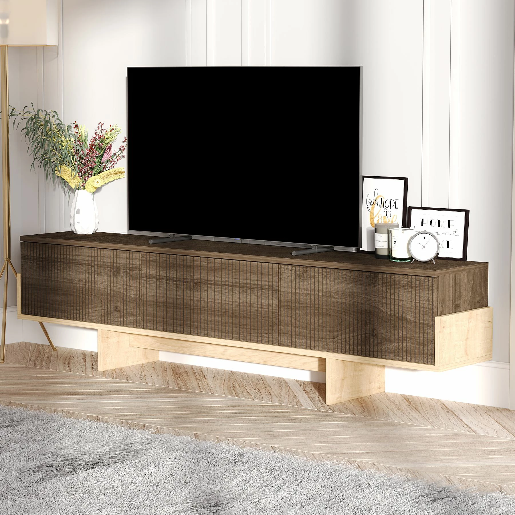Komodë TV Skye Decor, ngjyrë arre, Sapphire Oak