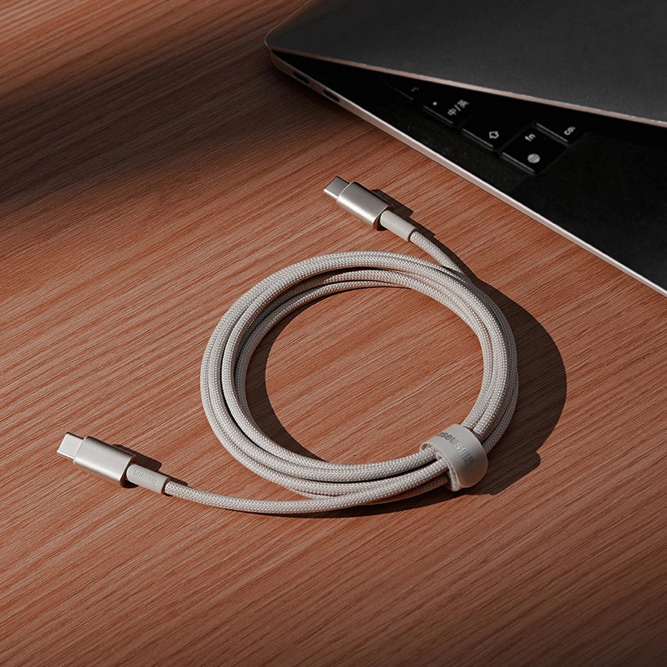 Kabllo USB-C në USB-C Baseus Tungsten Gold, 1m, 100W, Ari