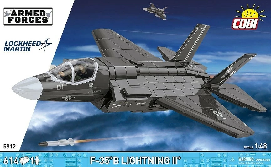 Set ndërtimi aeroplan F-35B Lightning II, Cobi Klocki, 614 pjesë, gri