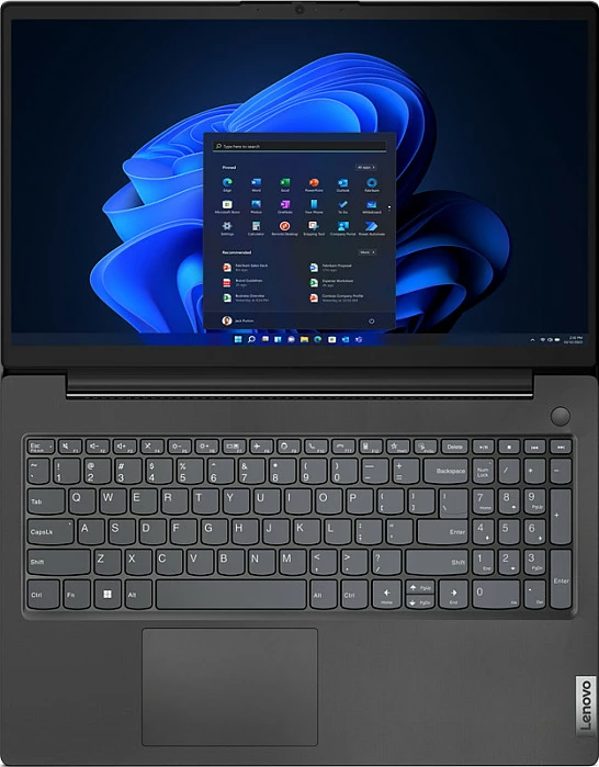 Laptop Lenovo V15 G4 AMN, Ryzen 3 7320U, 8GB RAM Memorje, 256GB SSD, 15.6" FHD, Windows 11 Home, tastierë AZERTY, i zi