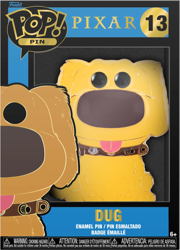Pin Funko Pop Pixar Up Dug Group #13, i verdhë