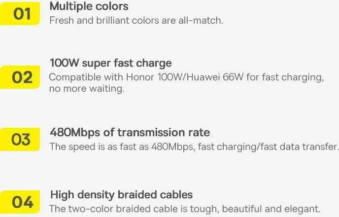 Kabllo Baseus Dynamic Series CALD000702 USB-A në USB-C 2 m 100W e bardhë