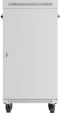 Kabinet rack LANBERG 19" 22U 600x600, derë qelqi, gri